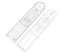 2 Pièces Goniomètre Médical à 360 Degrés, Règle D’angle Portable | PVC Transparent, Indicateur Clair, Usage à Domicile et Rééducation, Coudes et Colonne Vertébrale