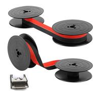 2 Pièces GR4 Ruban pour Machine à Écrire, Ruban de Machine à Écrire Double Paquet, Ruban Machine a Ecrire en Nylon, Compatible avec les Modèles Classiques Typewriters de 10 Mètres Chacun, Noir & Rouge