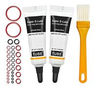 2 Pièces Graisse Silicone + 40 Joints Toriques pour Machine à Café + Pinceau, Graisse Alimentaire et Joint Machine, Vanne de Support, Vanne de Vapeur