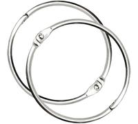 2 Pièces Grand Anneau en Métal Polyvalent Anneaux Porte-Clés Anneau de Reliure Anneau à Feuilles Mobiles Anneau de Classeur Anneau Articulé pour Rideau de Douche T-Shirt Sac Scrapbooking DIY(118 mm)