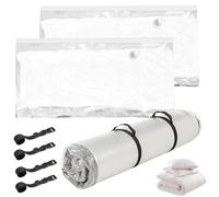 2 Pièces Grand Sac Sous Vide pour Matelas 130 x 240 cm - Étanche, Réutilisable, Hermétique - Réduction de Volume Jusqu’à 80 % - Idéal pour Déménagement et Stockage