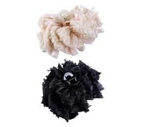 2 pièces grandes pinces à cheveux, pinces à griffes mignonnes for cheveux épais, pince à mâchoires en mousseline de soie avec nœud en fleur, pinces à cheveux épais for cheveux longs et moelleux