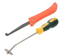 2 Pièces Grattoir à Coulis en Acier au Tungstène, Kit D’outils | Abs et Caoutchouc, Retrait de Mortier et Résidus en Surface, Travaux de Détail Couleur Aléatoire