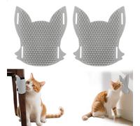 2 Pièces Grattoir Chat, Brosse Chat, Brosses de Toilettage du Chien, Brosse pour Poil de Chats, Massage D'angle Mural, Accessoire Chats Interieur pour le Massage, le Grattage et L'épilation(Gris)