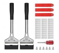 2 Pièces Grattoir Décolleuse Papier Peint, Grattoir Vitre, Spatule | 4''Grattoir Peinture avec 30 Lames Rechange, pour Enlever Papier Peint, Colle Papier Peint, Peinture, Étiquettes, Résidus Sol