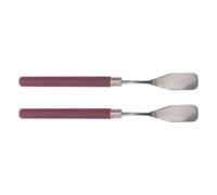 2 Pièces Grattoir Manuel pour Cendres de Moxa Manche Bois et Métal | Compact et Portable, Retrait des Résidus, Usage Clinique ou Voyage, Rangement Facile