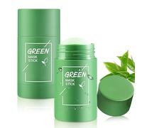 2 Pièces Green Mask Stick au Thé Vert - Masque Visage Purifiant, Nettoyage Profond des Pores, Points Noirs, Contrôle du Sébum et Peau Lumineuse