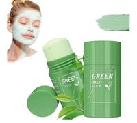 2 Pièces Green Stick Mask, Bâton de masque au thé vert, Green Mask Stick, Green Tea Cleansing Mask Stick,Green Tea Deep Cleanse Mask, Convient aux Femmes et aux Hommes de Tous Types de Peau