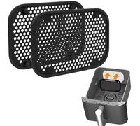 2 Pièces Grille Anti Projection pour Air Fryer Ninja Double Stack XL SL400EU SL300EU, Réutilisable Accessoires Silicone Anti Eclaboussure Air Fryer, Air Fryer Durable Couvercle Anti Eclaboussure