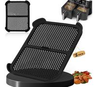 2 Pièces Grille Anti Projection pour Ninja Foodi AF400EU/AF400EUCP/AF451EU, Accessoires Air Fryer, Efficacement les éclaboussures de Graisse, Reusable Silicone Airfryer Accessoires