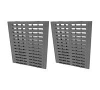 2 pièces Grille D’Évacuation en Plastique Polymère, 30x25x2,5cm | Structure Modulaire à Dégagement Rapide, Surface Antidérapante, pour Caniveaux, Éviers et Chantiers Extérieurs