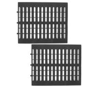 2 Pièces Grille de Caniveau en Plastique Noir à Dense | Couvercle Remplaçable à Fentes, Usage pour Fossés et Caniveaux, Pose Simple, Entretien Réduit