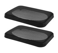 2 Pièces Grille de Haut-parleur de Voiture Noire en Métal 6, 37x4