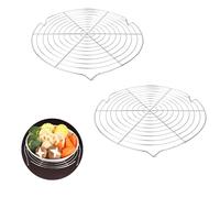 2 Pièces Grille de Refroidissement, Grille Refroidissement Gâteau, Grille Refroidissement Ronde, Utilisé pour Refroidir les Gâteaux pour Empêcher les Aliments Toucher le Dessus de la Table(Argent)