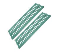 2 Pièces Grille D'évacuation des Eaux Pluviales Robuste | Structure Grillagée Inclinée, Entretien Facile, pour Sorties D'égout et Caniveaux de Cour
