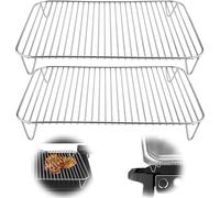 2 Pièces Grille pour Ninja Woodfire, Acier Inoxydable Antiadhésif Barbecue Cuisine Support de Gril Compatible avec Ninja Woodfire et Fumeur BBQ Camping Pique-Nique Accessoires de Gril