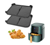2 PièCes Grille Protection Air Fryer, Grille Antiprojection Air Fryer Filtre Anti Eclaboussure Airfryer Couvercle Anti Projection Silicone Accessoires Air Fryer Pour Ninja F400, Af451, Dz401