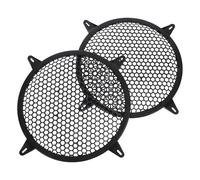 2 Pièces Grille Ronde de 10 Pouces, Protection PP Plastique | Mesh Ventilé à Quatre Points, Anti-coups, Remplacement Facile, pour Coffre Auto et Meuble Audio