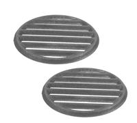2 Pièces Grille Ronde de Cuisson pour Barbecue en Fonte 15cm cheminée | Rétention de Chaleur, Surface Antiadhésive, Nettoyage Facile, Adaptée aux Foyers Ronds Standards, Usage Intérieur Extérieur