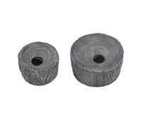 2 pièces Grotte de Peau de Reptile, souche d'arbre en résine, décor de Terrarium de réservoir Essentiel Accessoires de cachette Humide for Petits Reptiles Gecko à crête, Gecko léopard(L)