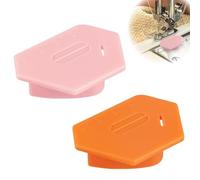 2 Pièces Guide Couture Aimanté pour Machine À Coudre,Guide de Couture Magnétique,Multifonction Guide D'ourlet Polygonal avec Échelle (Rose, Vert)