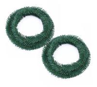 2 pièces Guirlande de pin 18 Pieds de Long Guirlande Verte Artificielle noël Mini pin Verdure Cordage pour l'artisanat noël décoration extérieure Vacances