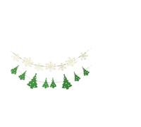 2 Pièces Guirlande Décorative Sapin de Noël en Feutre Vert Corde | Décoration pour Banquet et Maison, Montage Facile, Ambiance Festive, Accessoire de Corde Inclus