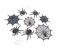 2 Pièces Guirlande Halloween Araignées Toiles Araignées Décoration Suspendue pour Halloween