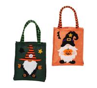 2 Pièces Halloween Paquet à Bonbons Portables en Lin | Pochette à Main Pratique, pour Petites Choses, Usage Famille et Maternelle