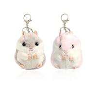 2 Pièces Hamster en Peluche Hamster, Animaux De Dessins Animés Mignons, Porte-Clés Drôles, Pendentif pour Sacs pour Dames, Accessoires Clés Créatifs.