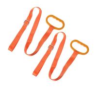 2 Pièces Harnais de Traîne Orange Réglable pour Cerf, Poignée Facile, | Système Auto-bloquant, Sangle Rapide, Visibilité en Broussailles, Usage Kayak et Chargement Extérieur