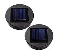 2 Pièces Haut de remplacement Lumière solaire pour Lantern Panneau solaire Couvercle de lumière avec une ampoule LED,Lanterne solaire bricolage pour décor de jardin extérieur