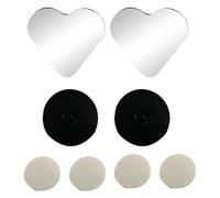 2-Pieces Heart Convex Mirrors, Blind Spot Rearview Mirror, 8cm Detachable Wide View Safety Helper, Automotive Accessory for Cars and Motorcycles, Improved Road Visibility