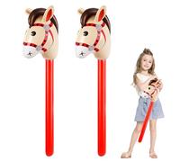 2 pièces hobby cheval, cheval de morceau, bâton de poney gonflable, kit de loisirs créatifs, cheval, tête de cheval pour enfants, décoration, cowboy, décoration de fête thématique