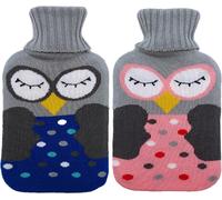 2 Pieces Hot Water Bottle With Lid,1l Hot Water Bottle With Removable Knitted Cover Hot And Cold Therapy Water Bags For Waist,Back,Sports Injuries