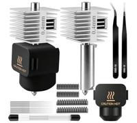 2 Pièces Hotend 0,4mm A1/A1 Mini/A2L, Tête d’extrusion Hot End avec Housse en Silicone, Brosse de Nettoyage de Buse, Aiguille de Nettoyage, Pince, Kit Hotend Pour Bambu Lab A1/A1 Mini/A2L 3d Printer