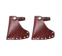 2 Pièces Housse de Lame D'adroit en Cuir de Vache Marron | Haches, Anti-rayures, Décorative, Portable, Accessoires Camping et Chasse, Couverture