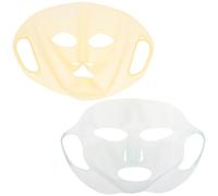 2 Pièces Housse de Masque Facial en Silicone 3d Réutilisable | Porter sans Glissement, Mains Dégagées, Usage Maison Après, pour Routine Beauté et Soin Visage