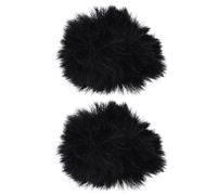 2 Pièces Housse de Micro en Peluche Anti-vent | Structure Dense, Installation Rapide, pour Studio D’enregistrement et Prise de Parole, Chanteurs et Présentateurs