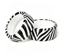2 Pièces Housse de Protection Compatible avec Les bagues Oura Gen 4 (céramique) / Gen 3 (Horizon/Heritage) / Ultrahuman (Zebra Print, S(Size 6-9))