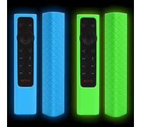 2 Pièces Housse de Protection en Silicone Compatibles avec Télécommande NVIDIA Shield TV Pro/4K HDR,Anti-Rayures Étui de Protection à Distance avec Dragonne Glow in Dark(Bleu+Vert)(Q157)