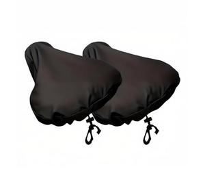 2 Pièces Housse de Selle Vélo pour Cube Sting (2011-2014), 300D Oxford Imperméable Antipoussière Protection Selle Bicyclette Fixation,Black