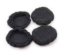 2 Pièces Housses de Protection, Coussinets Noirs en Tissu Lavable | Aviation et Écouteurs, Taille 6 à 8,5cm, Absorption de Sueur, Séchage Rapide, Usage