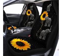 2 Pièces Housses De Siège De Voiture Avant Respirantes Housse Couverture Couvre Sieges Machine Housse De Sieges Auto Universel pour Voitures Bus Berlines Tournesol, Tu ES Mon Soleil