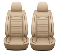 2 Pièces Housses de Siège de Voiture pour Alfa Romeo 147 1.6 Twin Spark 2000-2010, Cuir PU imperméable Housses Siège Résistant la poussière l'usure Accessoire,E/Beige