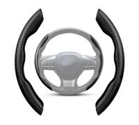 2 Pièces Housses de Volant de Voiture, pour Mitsubishi Carisma Pajero 4 L200 Lancer Respirant Esthétique Entretien Segmentée Facile Volant Fibre de Carbone,C