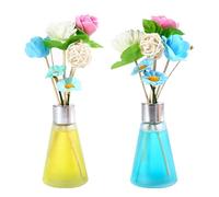2 Pièces Huile Essentielle Aromatique en Verre | Décoration de Bureau Créative, Désodorisant Floral, Usage Intérieur, Ornement de Table, Fleurs Aléatoires Couleur Aléatoire