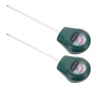 2 Pièces Hygromètre du Sol 10 Pouces à Sonde Longue, Vert, Analogique | Plastique et Métal, Lecture Simple sans Calibration, pour Massifs, Fleurs, et Pelouses