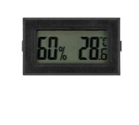 2 Pièces Hygromètre Numérique Mini pour Boîte à Reptiles, Noir | Mesure Précise de L’humidité, Sonde Intégrée, ABS Léger, pour Espace D’élevage et Environnemental