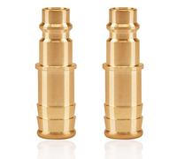 2 Pièces Œillet de Raccord à Air Comprimé 9 mm Laiton DN13 - Couplage Raccord de Tuyau Douille de Couplage Bouchon de Tuyau Soupape Prise Filetée